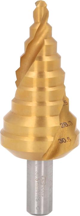 Actual product image KS Tools HSS-TiN step drill (30.5 millimetres)