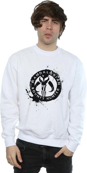 Produktbild Star Wars The Mandalorian Bounty Hunter Splatter Skull Sweatshirt (M)