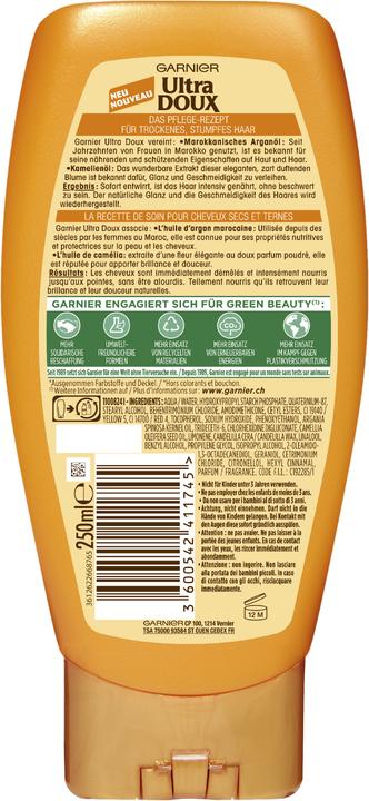 Image du produit Garnier Shampooing Ultra Doux au camélia et à l'huile d'argan (250 ml)