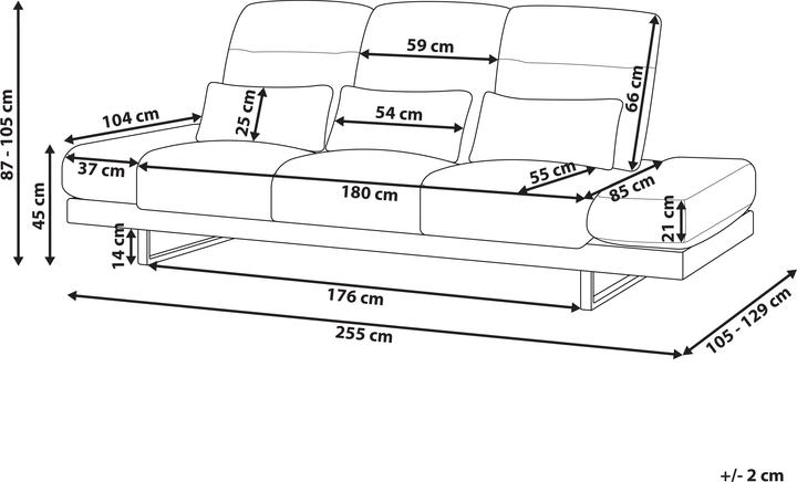 Produktbild Beliani Ikast (3-Sitzer)