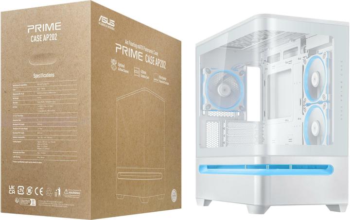 Produktbild ASUS Prime Ap202 Tg Argb White (Mini-ITX, mATX)
