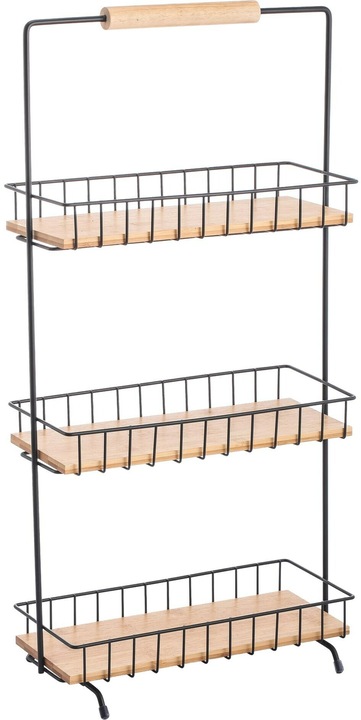 Produktbild MSV Aufbewahrungsbox Elie 29.5 x 15.5 x 58.5 cm, Nature/Schwarz (29.5 x 15.5 x 58.5 cm)