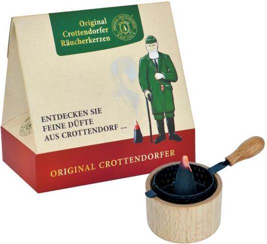 Image du produit Crottendorfer 2034 - Petit pot d'encens en bois, avec tamis métallique pour encens Gr. M, XL, XXL
