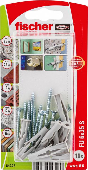 Produktbild Fischer Universaldübel FU 6x35 S K (10 Stk.)