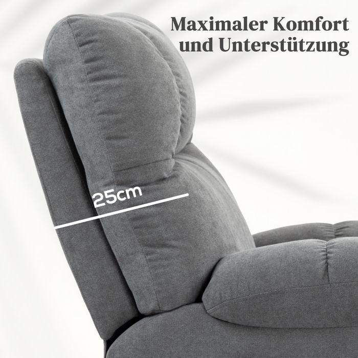 Produktbild Swisshandel24 Fernsehsessel mit Aufstehhilfe, höhenverstellbar, 135°neigbar, mit 3 Modi, 8 Massagepunkten, Fernbed