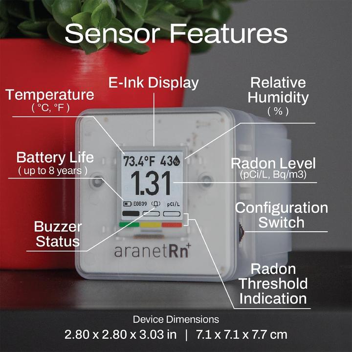 Produktbild Aranet Radon PLUS HOME Sensor, Bluetooth