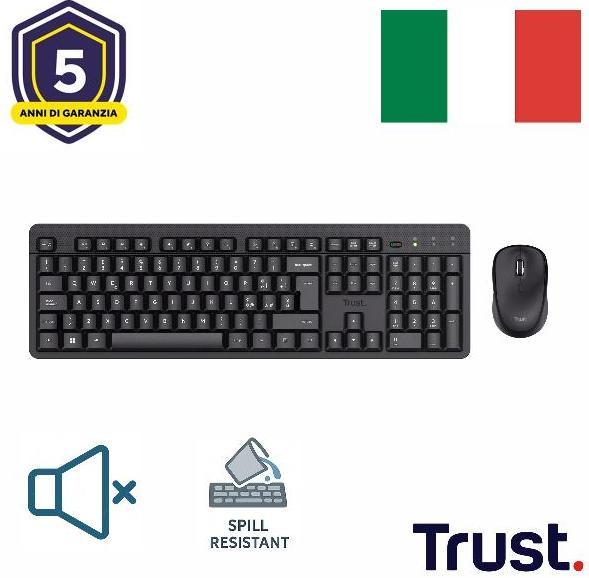 Actual product image Trust Ody II Keyboard Mouse Included QWERTY (IT, Wireless)
