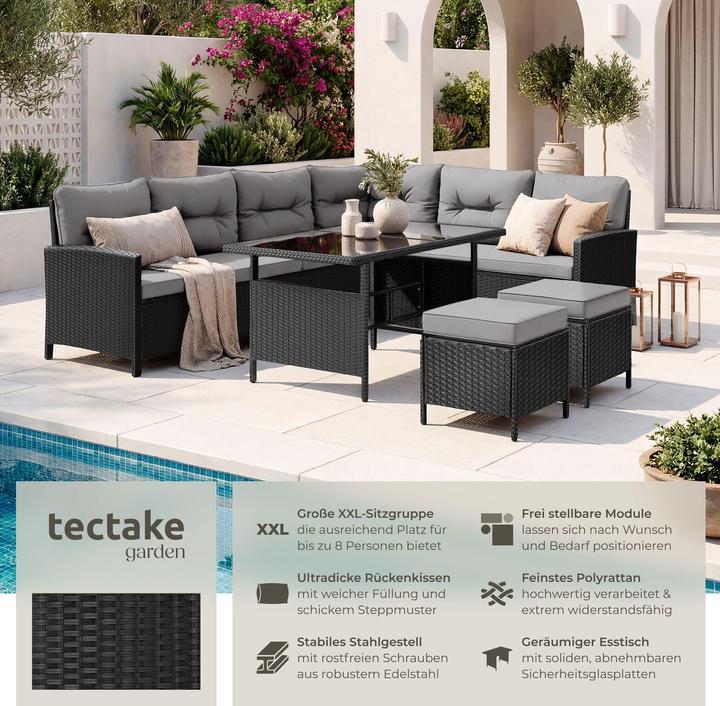 Produktbild tectake Rattan Lounge Barletta