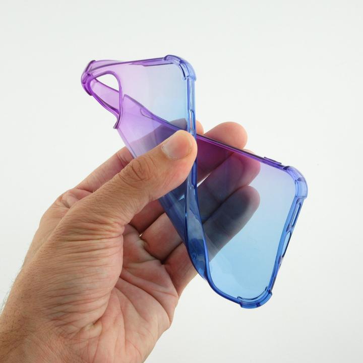 Actual product image PhoneLook Coque Bumper Rainbow Silicone anti-choc avec bords protégés violet (Apple iPhone 15 Plus)