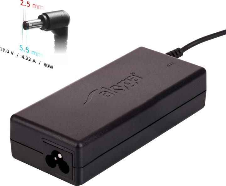 Produktbild Akyga Netzteil 19V / 4.22A 80W 5.5 x 2.5 mm (80 W)