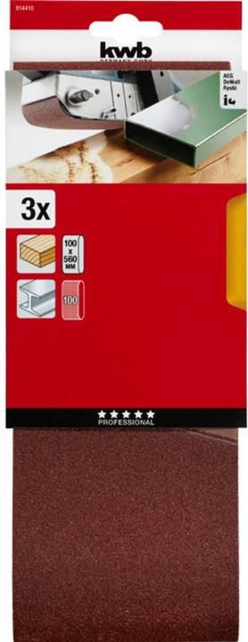 Image du produit kwb Bande abrasive 100X560 grain 100 (100)