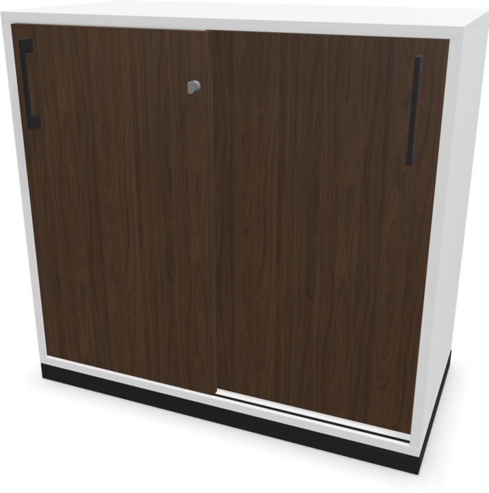 Walnut decor dark with structure, Black, White