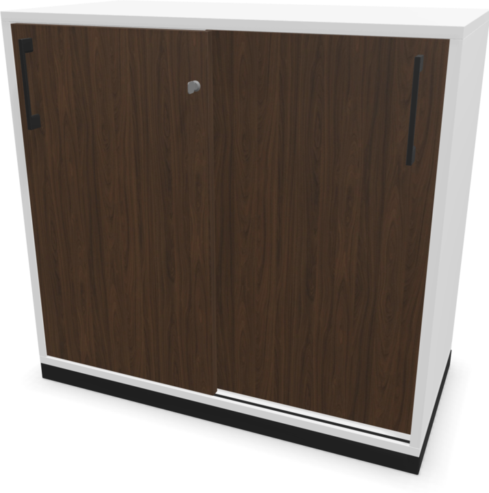 Walnut decor dark with structure, Black, White