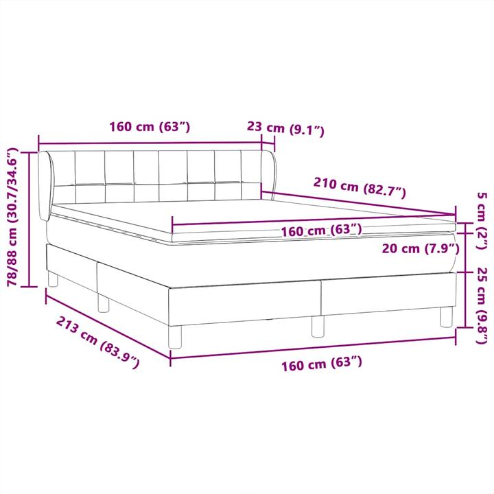 Actual product image vidaXL Boxspringbett (160 x 210 cm)