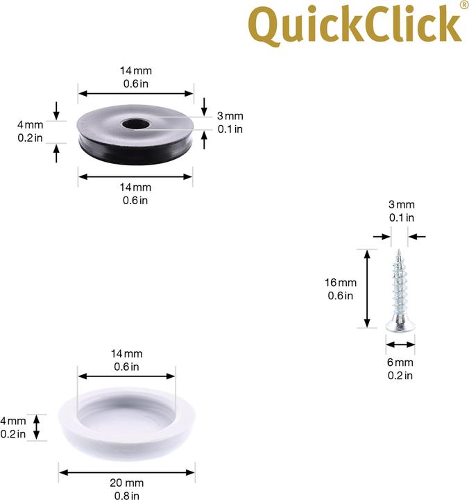 Produktbild QuickClick Hyper (Kunststoffgleiter, 4 Stk.)