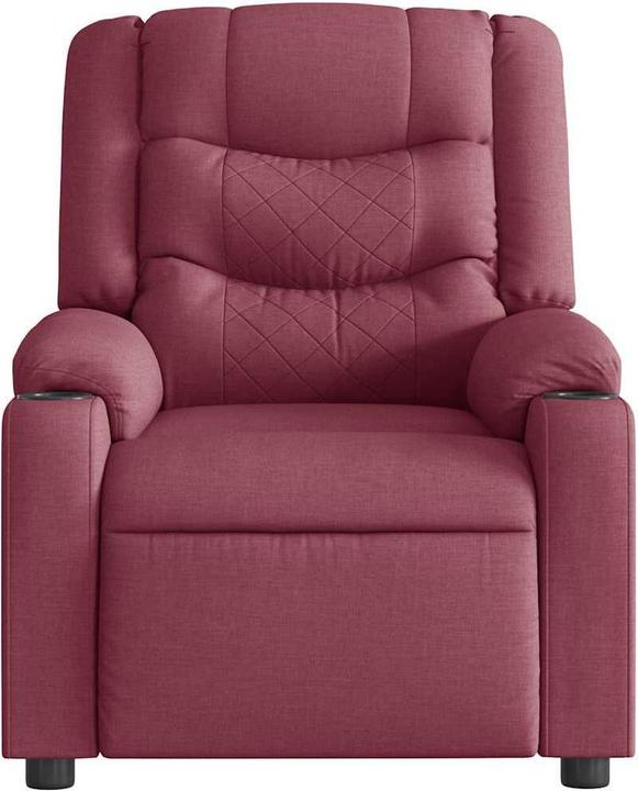 Actual product image VidaXL Massage chair electric wine red fabric