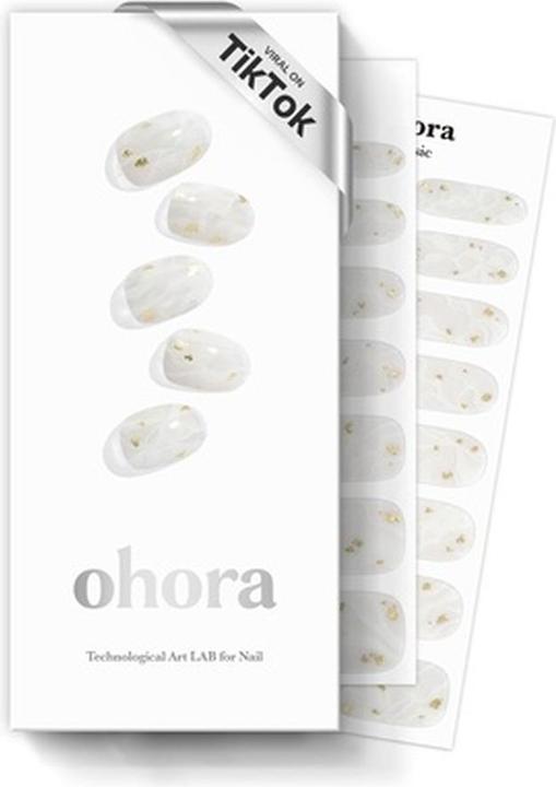 Produktbild Ohora Semi Cured Gel Nail Strips Silky Marble - White Patterned (Silky Marble - White Patterned)