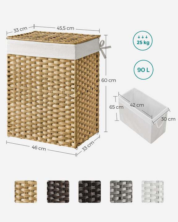 Image du produit Songmics Wäschekorb handgeflochten (90 l)