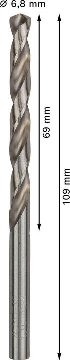 Produktbild Bosch Professional Zubehör PRO Metal HSS-G Spiralbohrer, 6,8 x 69 x 109 mm (6.8 mm)