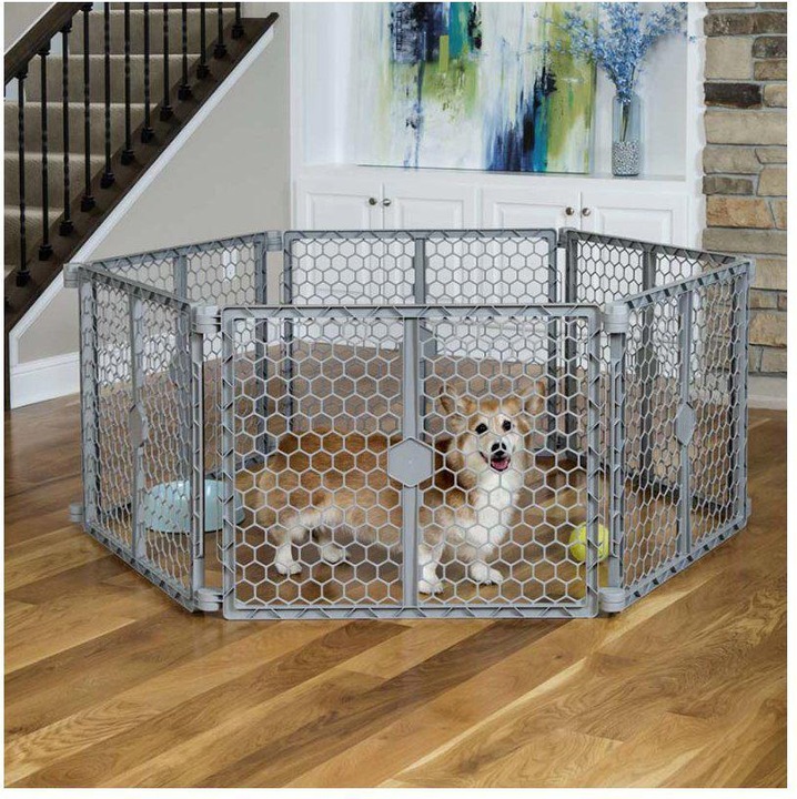 Carlson PET YARD 2-IN-1 PLASTIC GATE & PEN 6-SECTION 71CM HIGH - (704.2002) (66 cm)