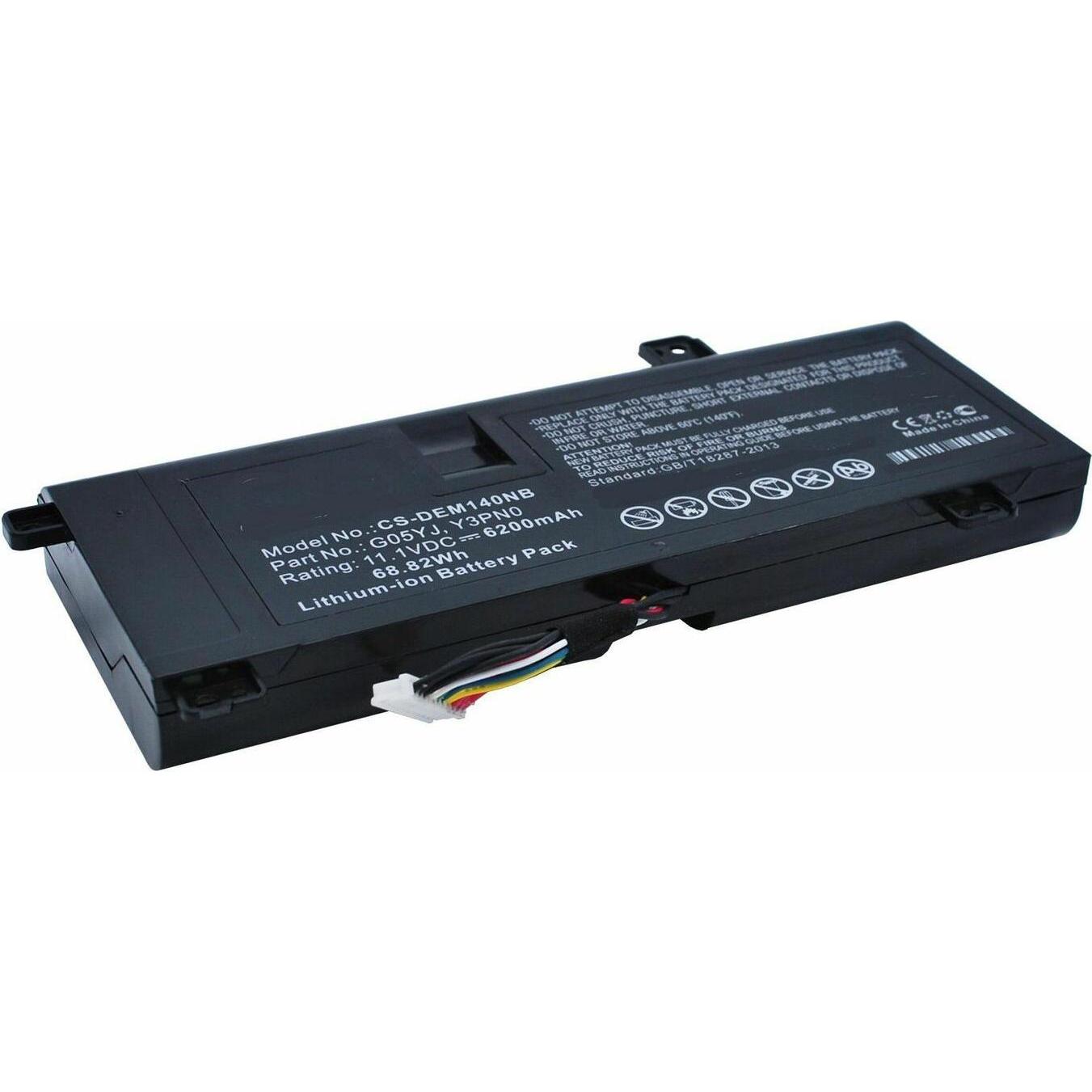 CoreParts Laptop Battery for Dell (1 Zellen, 6200 mAh), Notebook Akku, Schwarz