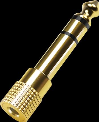 Produktbild LogiLink Audio-Adapter, 6,35 mm 3-Pin/M zu 3,5 mm 3-Pin/F, Zink