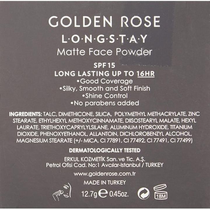 Actual product image Golden Rose LONGSTAY Matte Face Powder P-GLF 08