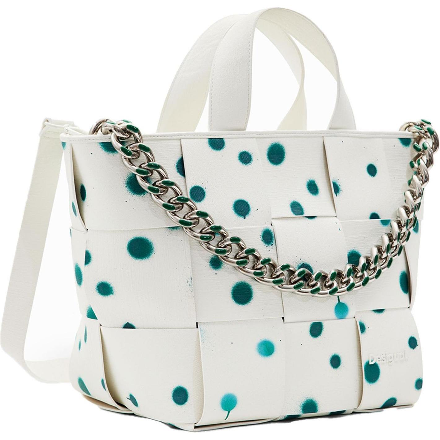 Desigual, Damen, Tasche, Nuovo Splatter Valdivia, Weiss, Türkis