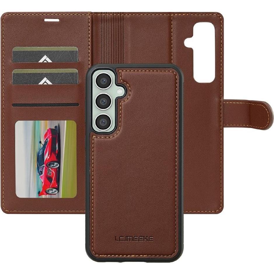 LC.Imeeke Galaxy S25 FE - L2 Serie Brieftasche und Hülle (Samsung Galaxy S25 FE), Cover smartphone, Marrone