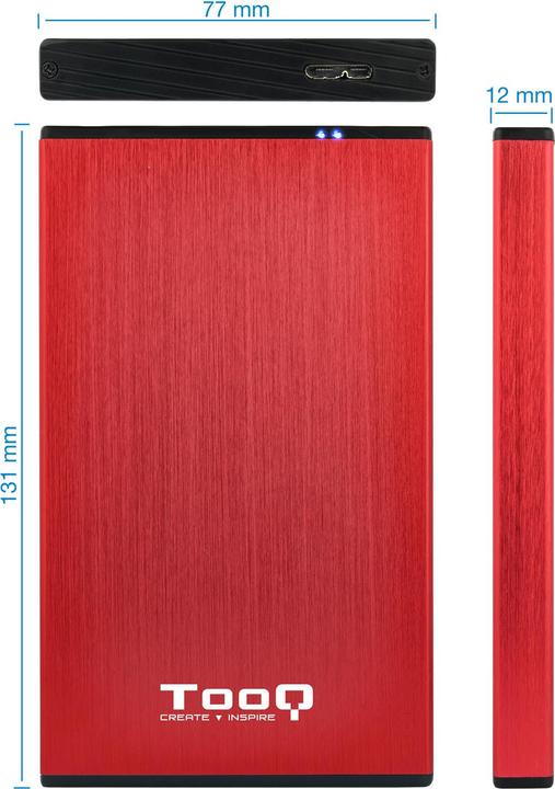 Productafbeelding Tooq Technology TQE-2527R HDD-behuizing voor opslagschijven Zwart (2.5")