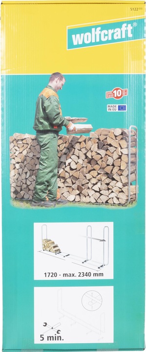 Immagine prodotto wolfcraft Aiuto per l'accatastamento della legna da ardere (234 x 31 x 104,5 cm)