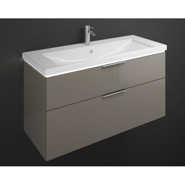 Thumbnail - burgbad, Badmöbelset, Eqio Keramik-Waschtisch inklusive Waschtischunterschrank und LED-Waschtischunterschrankbeleu