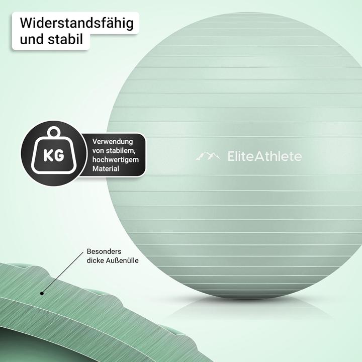 Produktbild EliteAthlete Ergonomischer Gymnastikball für Fitness und Schwangerschaft (65 cm)