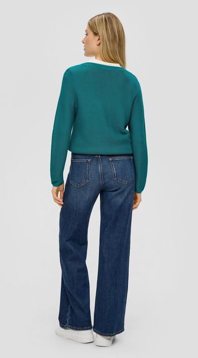 Produktbild s.Oliver Strickpullover Pullover mit V-Ausschnitt (42)