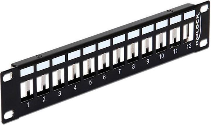 Delock 12-port 10" patch panel, metal