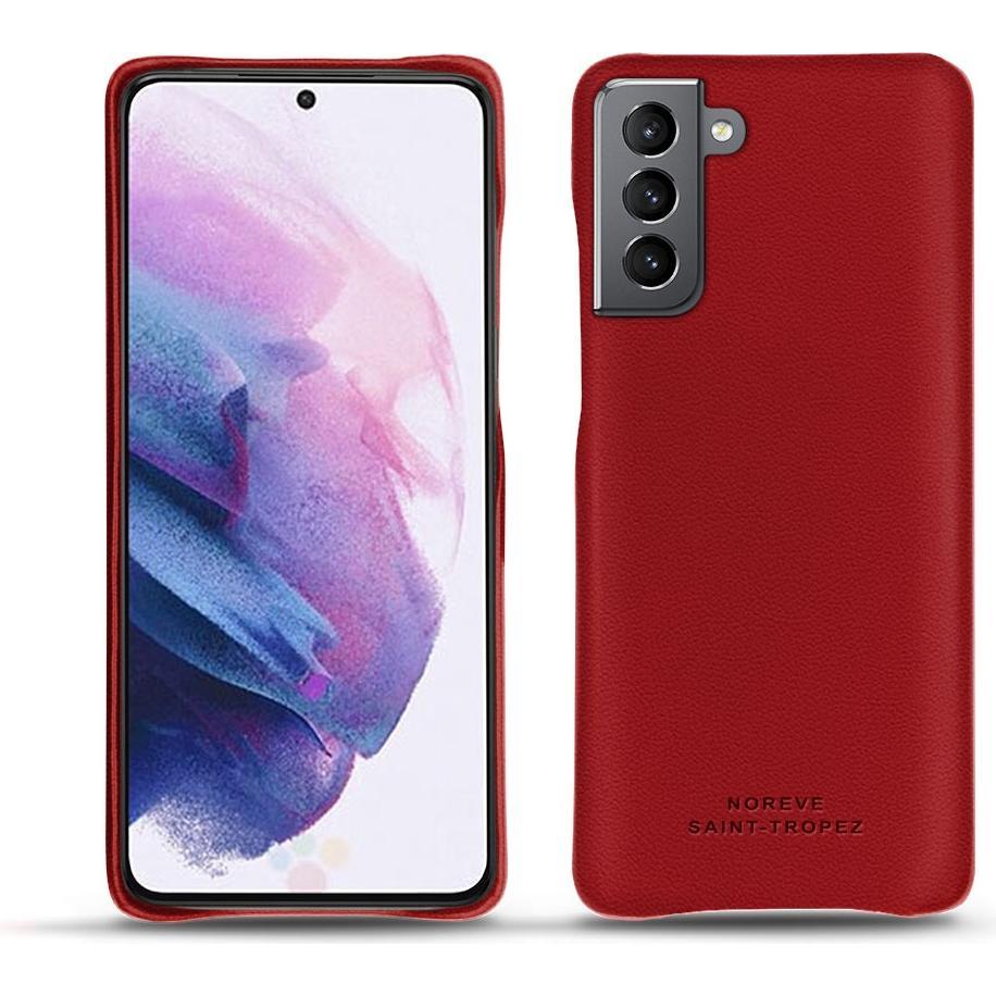 Noreve Lederschutzhülle (Samsung Galaxy S21), Smartphone Hülle, Rot
