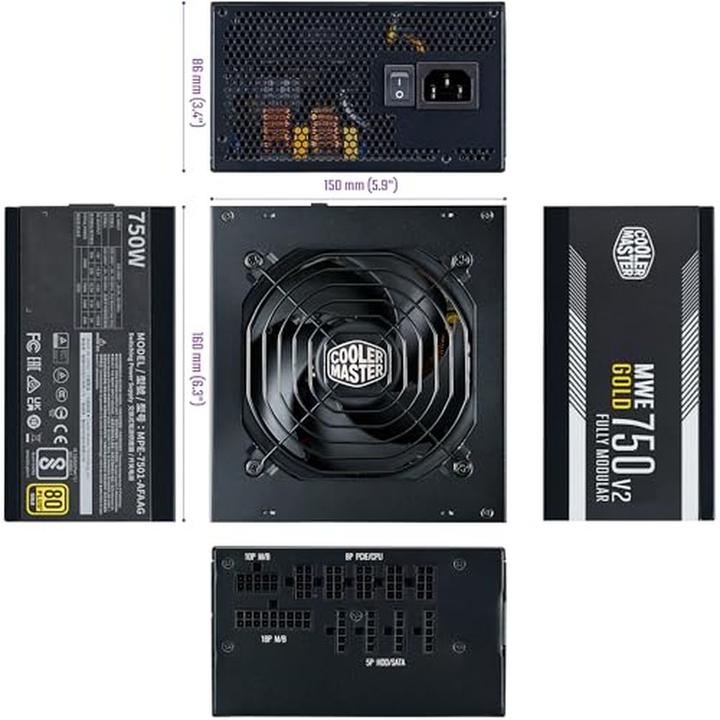 Immagine prodotto Cooler Master MWE Gold 750 V2 ATX 3.1 (750 W)