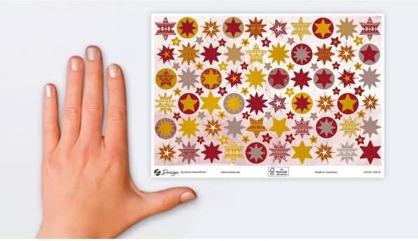 Actual product image Avery Motif Sticker Stars A5 2 pieces Multicoloured