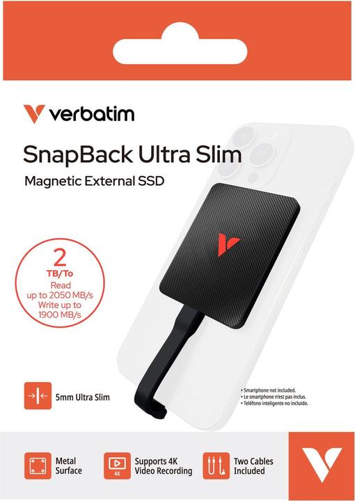 Produktbild Verbatim SSD 2TB SnapBack Ultra Slim SSD 2TB black (2 TB)