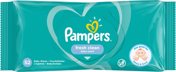 Actual product image Pampers fresh clean (52 Piece)