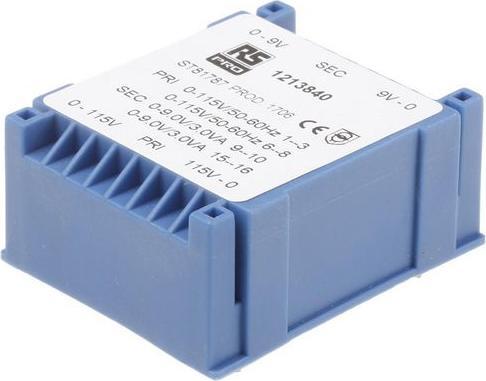 Produktbild RS PRO Low Profile PCB Transformer 6VA 2x9V