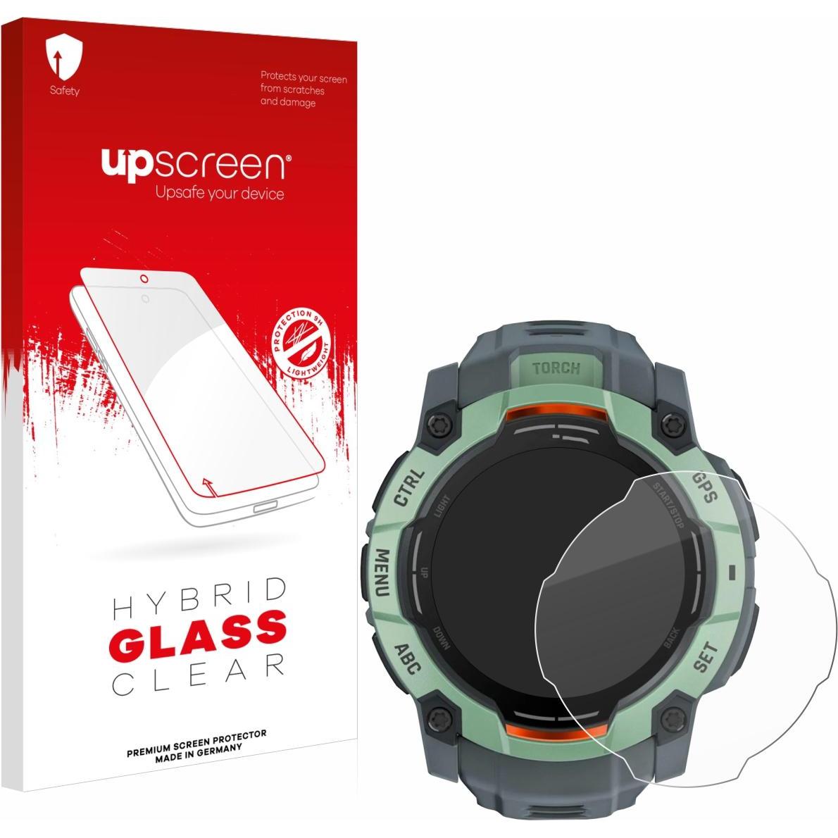upscreen Schutzglas Schutzfolie Displayschutz Display Schutz Glas Folie klar, Smartwatch Schutzfolie, Transparent