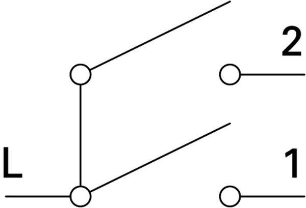 Productafbeelding TEM Serie Ekonomik SWITCH 2GANG-1WAY10AX 250V PW