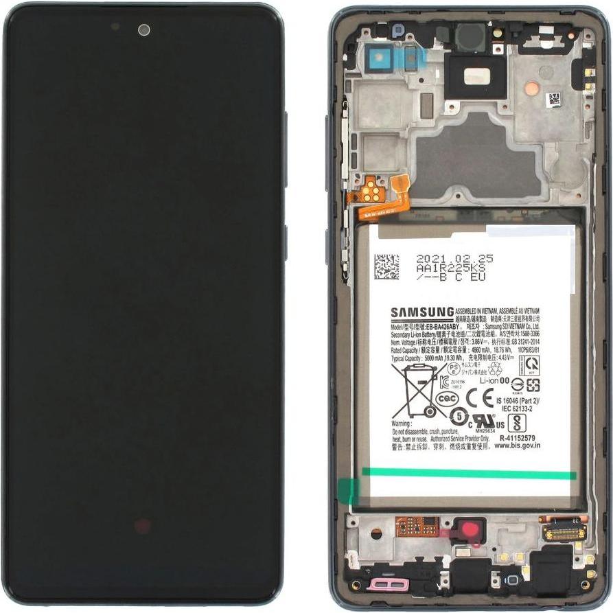 Samsung Galaxy A72 LCD Display with Battery Original - Awesome Black (Display, Galaxy A72), Mobilger