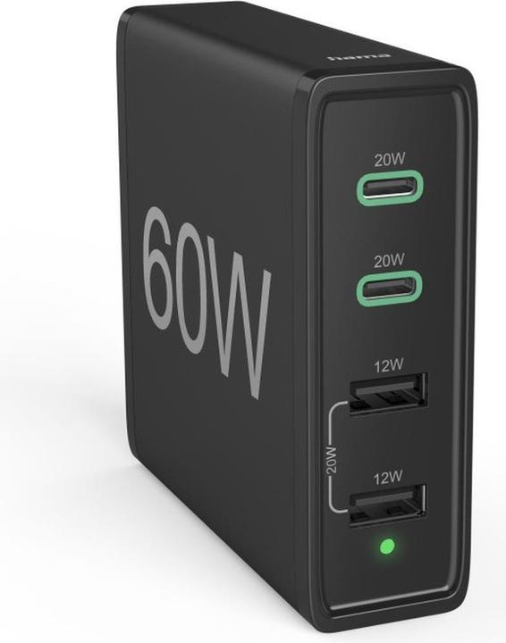 Produktbild Hama Schnellladegerät 4 Ports (60 W, 4 Ports)