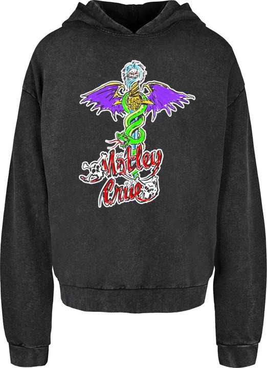 Produktbild Merchcode Motley Crue - Dr Feel Good Acid Washed Oversize Hoody - 161027 (M)