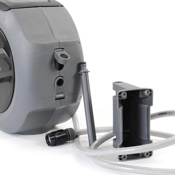 Actual product image XPOtool Hose Reel with Self-reeling-up Mechanism 20m Garden Hose for Wall Mounting for Watering (20 m)
