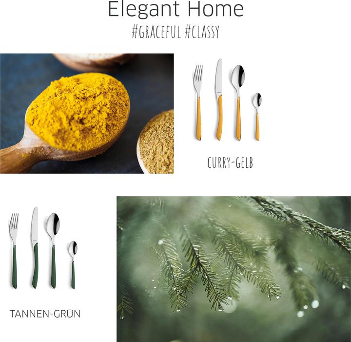 Immagine prodotto Kuppels Set di posate 24 pezzi verde abete 2294 Prisma (24 Pezzo/i, Set di posate)