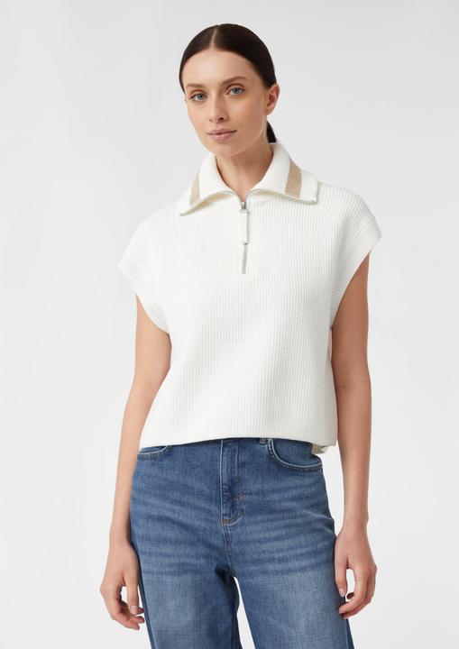 Produktbild Comma Strickjacke Pullunder mit Troyer-Kragen im Boxy Fit (40)