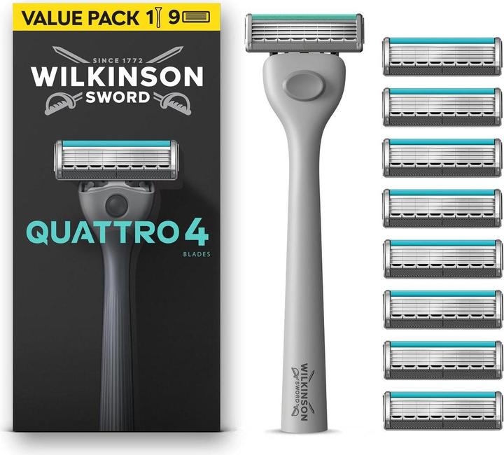 Immagine prodotto Wilkinson Quattro Essential Sensitive 9 Klingen mit gratis Griff